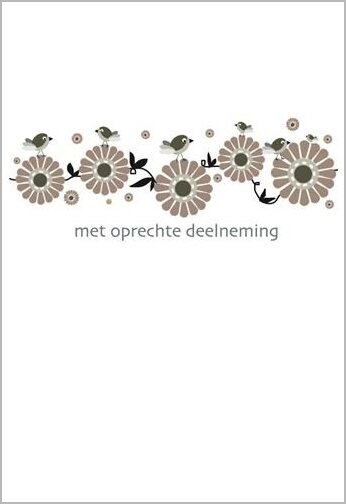 condoleancekaart - met oprechte deelneming