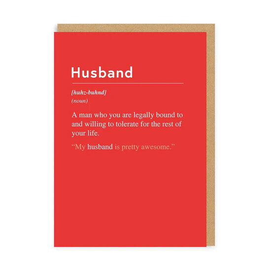 wenskaart ohh deer - husband