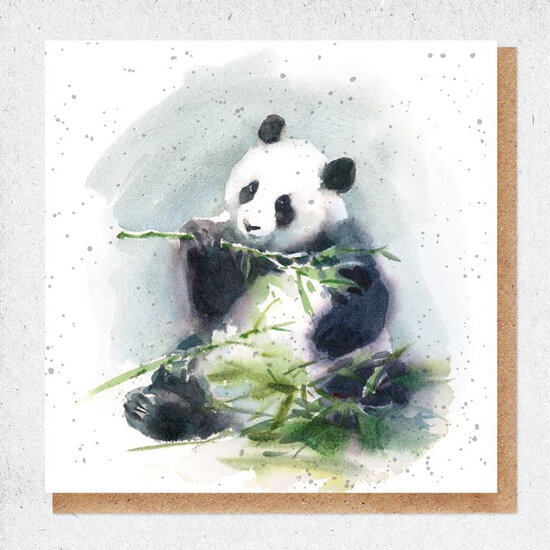 wenskaart fine art - panda