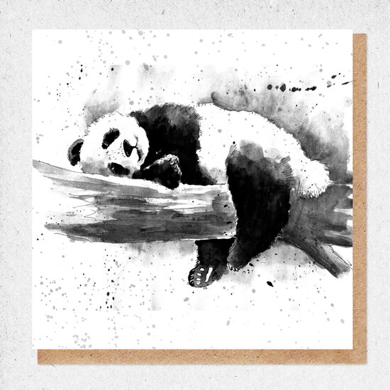 wenskaart fine art - panda