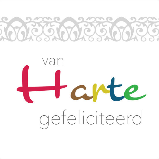 wenskaart - van harte gefeliciteerd