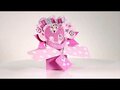 3D geboortekaart - pop ups - baby girl - olifant