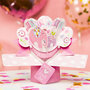 3D geboortekaart - pop ups - baby girl - olifant