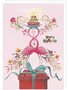 grote verjaardagskaart A4 - izou - happy birthday - flamingo