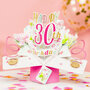 3D verjaardagskaart - pop ups - happy 30th birthday - vlinders