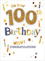 verjaardagskaart 100 jaar - on your 100th birthday - congratulations