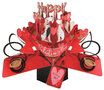 3D valentijnskaart - pop ups - happy valentine's day - dalmatier honden