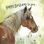 verjaardagskaart alex clark - happy birthday to you - paard