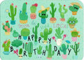 ansichtkaart correspondances - viva la vida loca! - happy birthday cactussen