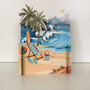 3d pop-up kaart miniature greetings - strand en zee