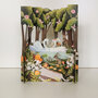 3d pop-up kaart miniature greetings - zwanen