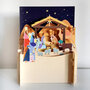 3d pop-up kerstkaart miniature greetings - kerststal