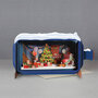 3D pop up kerstkaart - message in a bottle - hond slapend bij kerstboom en cadeautjes