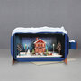 3D pop up kerstkaart - message in a bottle - arreslee voor huis en kerstman