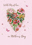 grote luxe moederdagkaart A4 - with lots of love on Mother's day