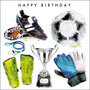 verjaardagskaart woodmansterne - happy birthday - voetbal