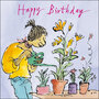 verjaardagskaart quentin blake - happy birthday - planten watergeven