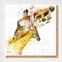 wenskaart fine art - giraffe