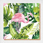 wenskaart fine art - flamingo