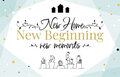 wenskaart nieuwe woning - new home new beginning new memories