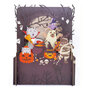 Miniature pop-up kaart Happy Halloween - verklede dieren