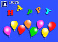 3d ansichtkaart - lenticulaire kaart - happy birthday - ballonnen