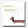 wenskaart geslaagd caroline gardner - clever sausage - teckel