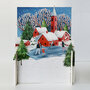 3d pop-up kerstkaart miniature greetings - kerstdorp