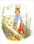 ansichtkaart beatrix potter - pieter konijn