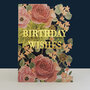 lasergesneden wenskaart blossom - birthday wishes - rozen