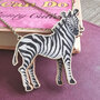 luxe wenskaart met ketting - birthday wishes - zebra