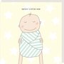 wenskaart rosiemadeathing - hello little one - baby