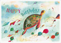 ansichtkaart van jehanne weyman - happy birthday - schildpad