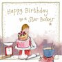 verjaardagskaart alex clark - happy birthday to a star baker - taart