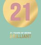 21ste verjaardagskaart second nature - 21 years of being brilliant