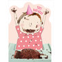 verjaardagskaart cheeky chops - yay birthday - chocolade gezicht