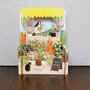 3d pop-up kaart miniature greetings - have a good day - bloemenkraam