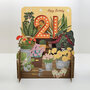 21 jaar - 3d pop-up verjaardagskaart miniature greetings - bloemen