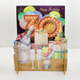 30 jaar - 3d pop-up verjaardagskaart miniature greetings - champagne