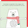 kerstkaart rosiemadeathing - xmas bear hug