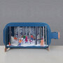 3D pop up wenskaart  - message in a bottle -  slee rijden