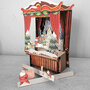 3D pop up kerstkaart  - theater -  kerstman