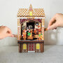 3D pop up kerstkaart  - theater - gingerbread peperkoekhuisje