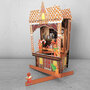 3D pop up kerstkaart  - theater - gingerbread peperkoekhuisje