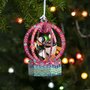 3d kerstkaart - kerstboomhanger - sneeuwglobe pinguins