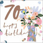 70 jaar - verjaardagskaart woodmansterne - bloemen