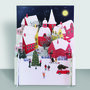 3d pop-up kerstkaart miniature greetings - kerstdorp