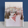 3d pop-up kerstkaart miniature greetings - schaatsen