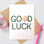 lasergesneden houten attribuut wenskaart - good luck