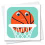 wenskaart stripey cats - sport - barney basketball